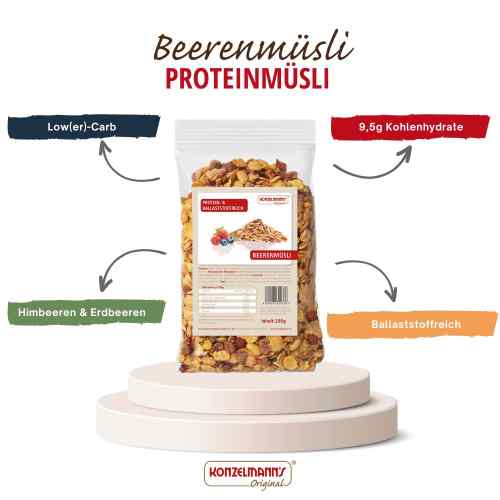 Konzelmanns Lower Carb Muesli mit Beeren 300g