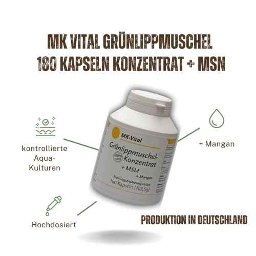 MK Vital Grünlippmuschel 180 Kapseln je 420mg Konzentrat