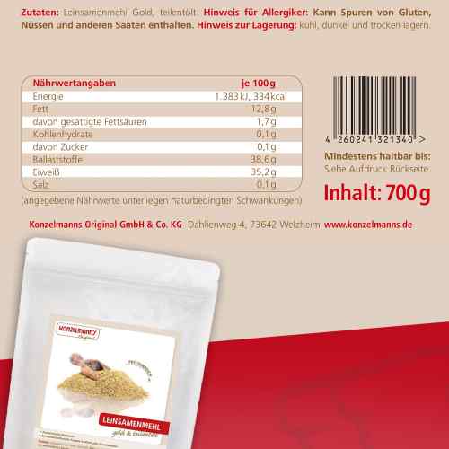 Konzelmanns Leinsamenmehl Gold