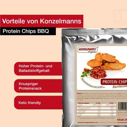 Konzelmanns Protein Chips BBQ Lower Carb