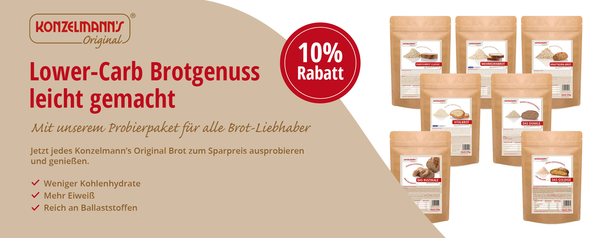 Lower-Carb Brotbackmischungen