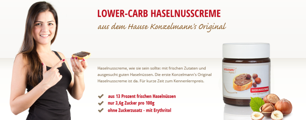 Haselnusscreme mit Erythritol